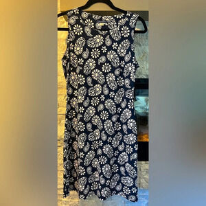 Tommy Hilfiger Blue Paisley Slip On dress Size 4 Preowned